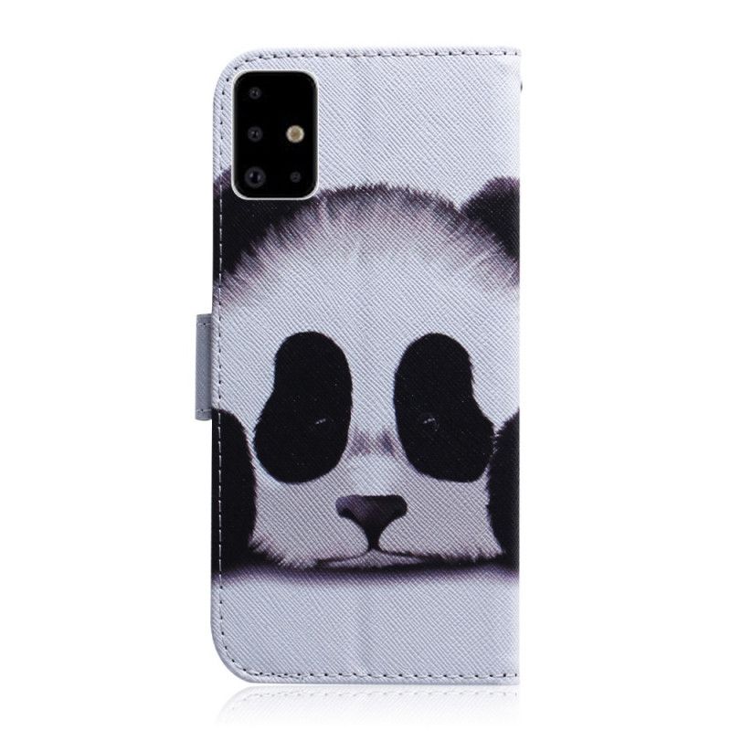 Folio Deksel Samsung Galaxy A71 Panda Ansikt