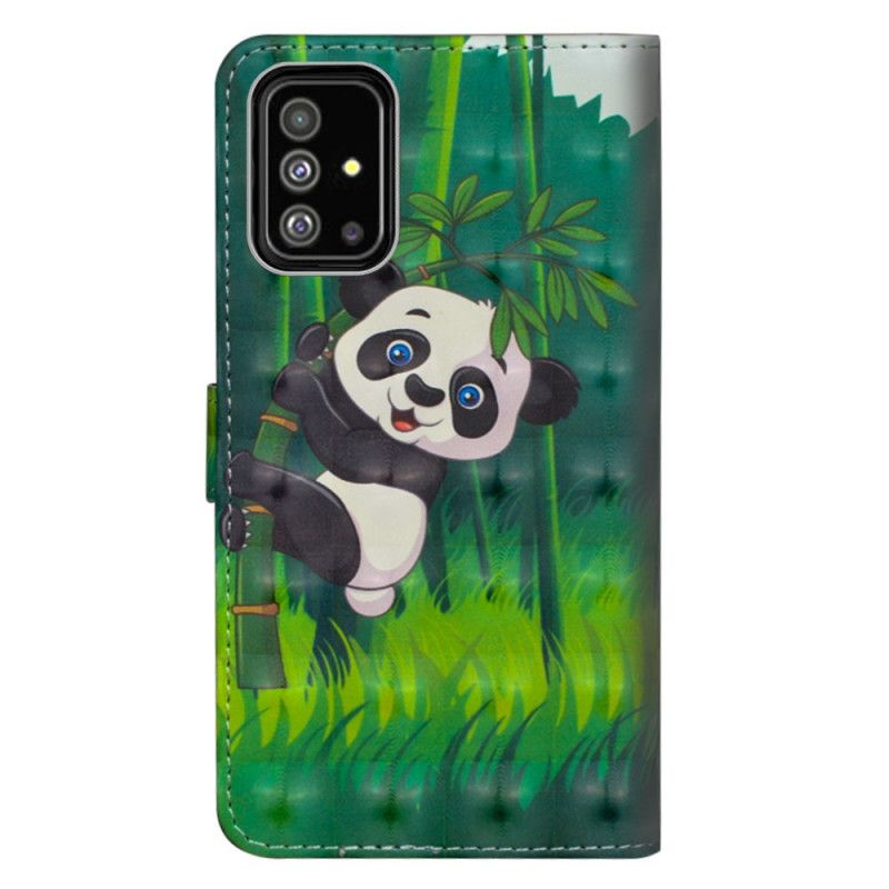 Folio Deksel Samsung Galaxy A71 Panda Og Bambus Beskyttelse