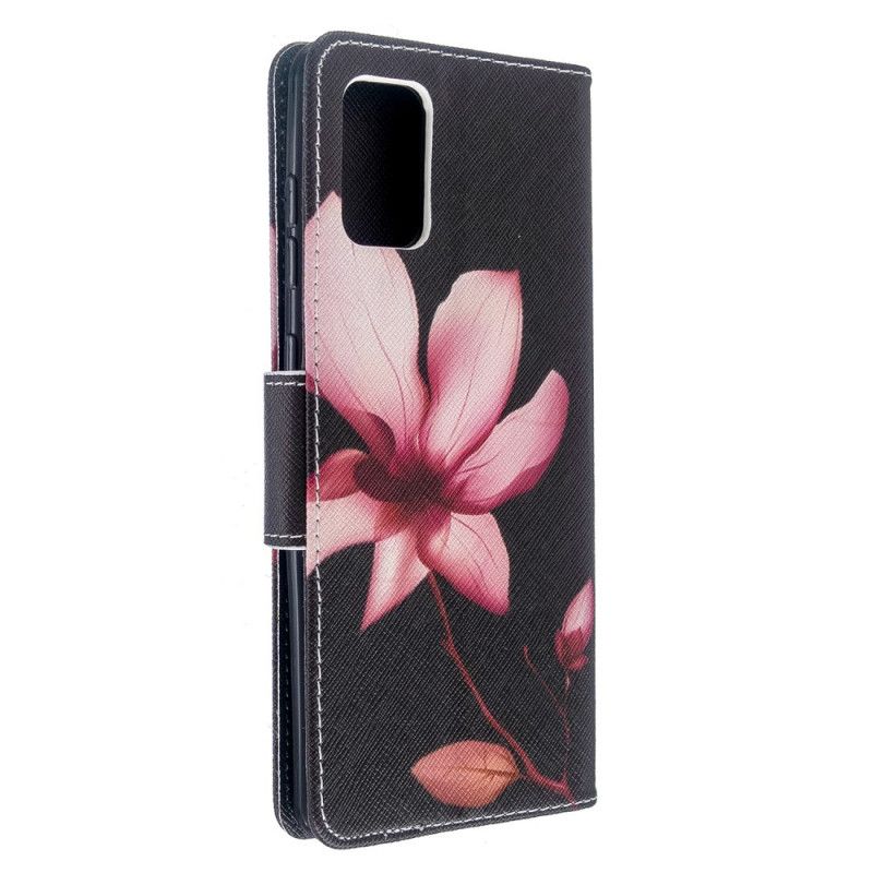 Folio Deksel Samsung Galaxy A71 Rosa Blomst Beskyttelse