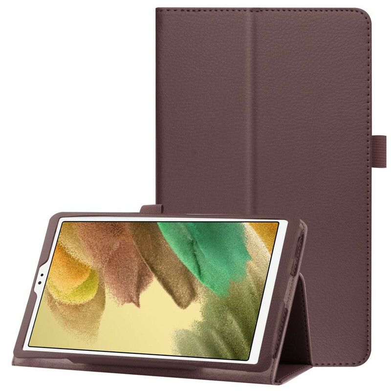 Etui Samsung Galaxy Tab A7 Lite 2 Litchi Imitert Skinnklaffer Beskyttelse Deksel