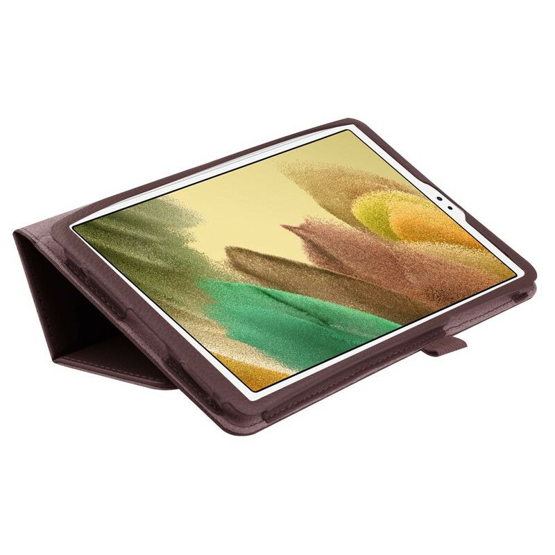 Etui Samsung Galaxy Tab A7 Lite 2 Litchi Imitert Skinnklaffer Beskyttelse Deksel