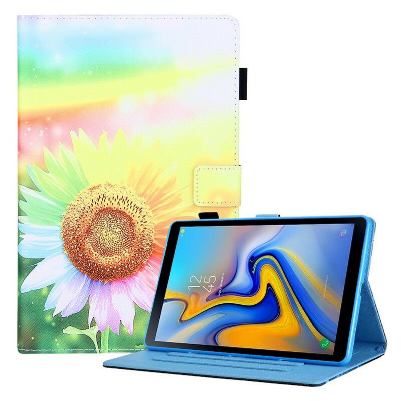 Folio Deksel Samsung Galaxy Tab A7 Lite Blomster I Solen
