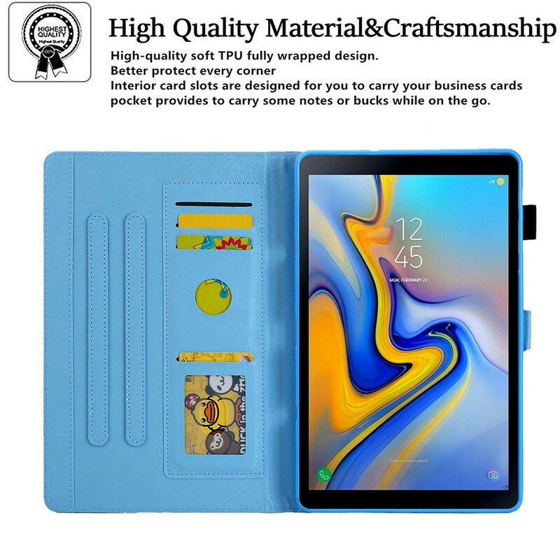 Folio Deksel Samsung Galaxy Tab A7 Lite Marble Geometri Design