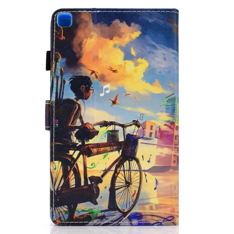 Folio Deksel Samsung Galaxy Tab A7 Lite Sykkel Art