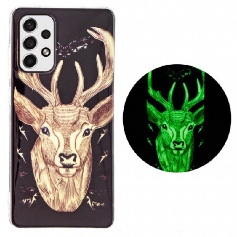 Deksel Til Samsung Galaxy A53 5G Fluorescerende Majestic Deer