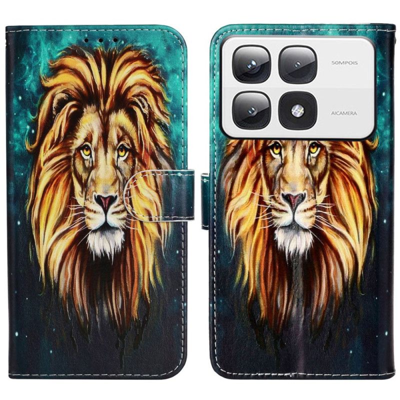 Folio Deksel Xiaomi 14t Pro Lion Premium