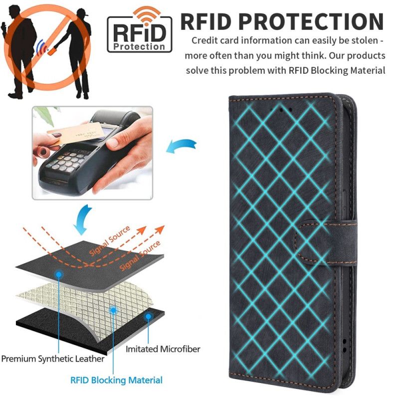 Folio Deksel Xiaomi 14t Pro Semsket Rfid-blokkeringsstropp