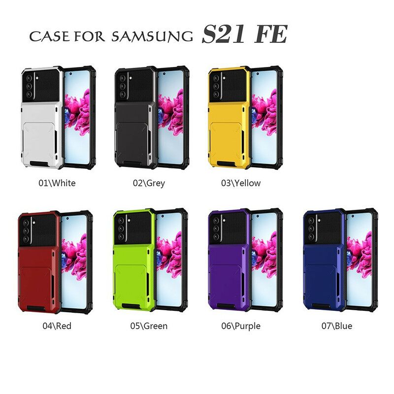 Deksel Samsung Galaxy S21 Fe Flip Style Kortholder Beskyttelse Deksel