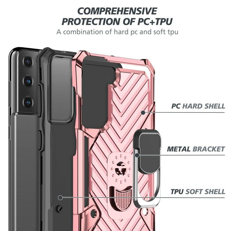 Deksel Samsung Galaxy S21 Fe Mobildeksel Avtakbar Ringbrakettdesign