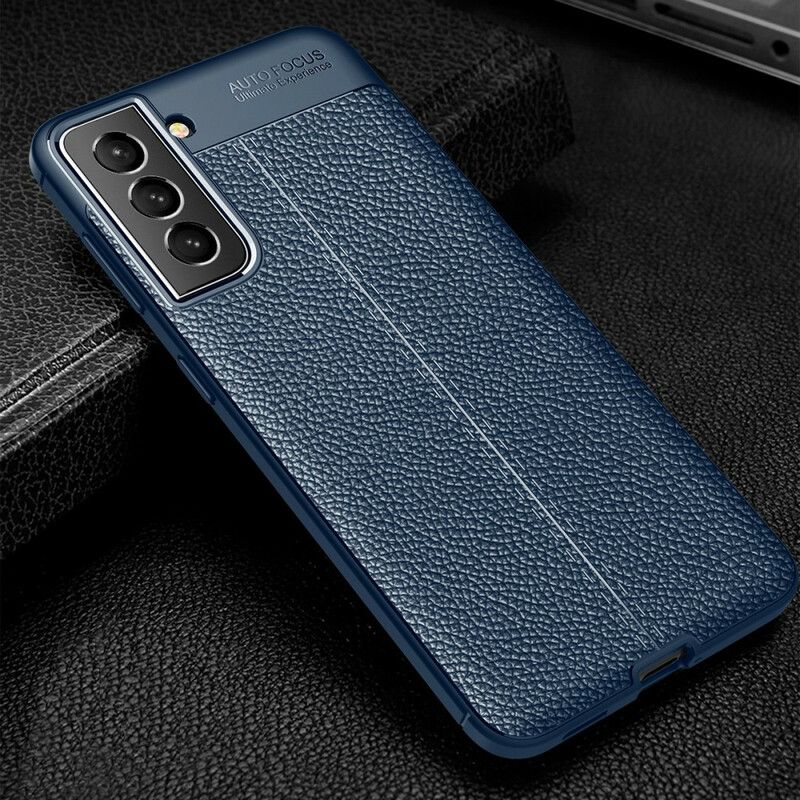 Deksel Samsung Galaxy S21 Fe Mobildeksel Double Line Litchi Leather Effect