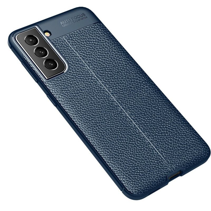 Deksel Samsung Galaxy S21 Fe Mobildeksel Double Line Litchi Leather Effect