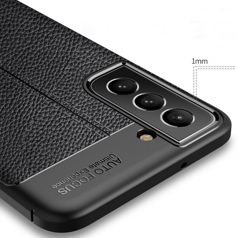 Deksel Samsung Galaxy S21 Fe Mobildeksel Double Line Litchi Leather Effect