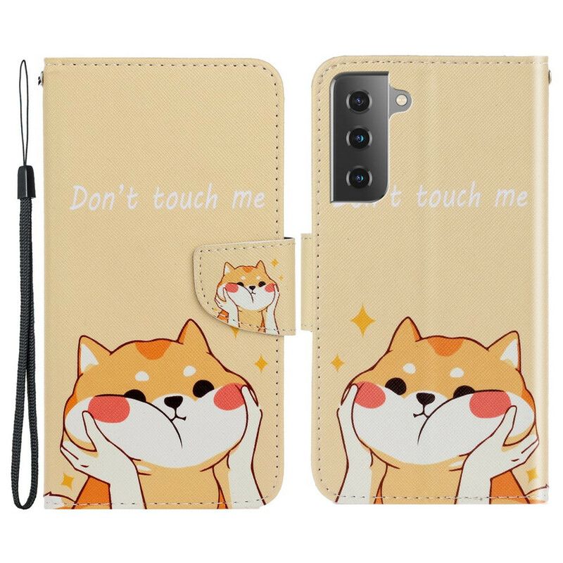 Folio Deksel Samsung Galaxy S21 Fe Cat Don't Touch Me Thong