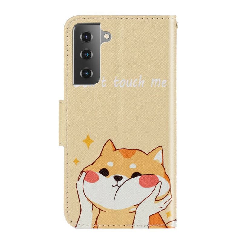 Folio Deksel Samsung Galaxy S21 Fe Cat Don't Touch Me Thong