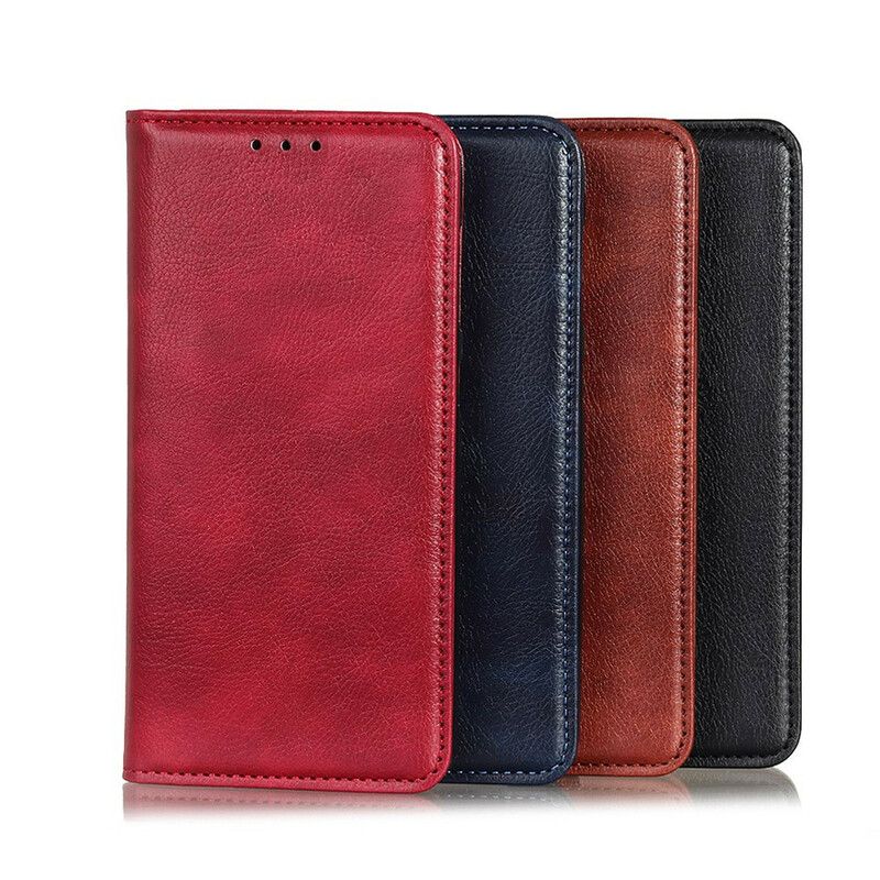 Folio Deksel Samsung Galaxy S21 Fe Elegance Split Litchi Leather