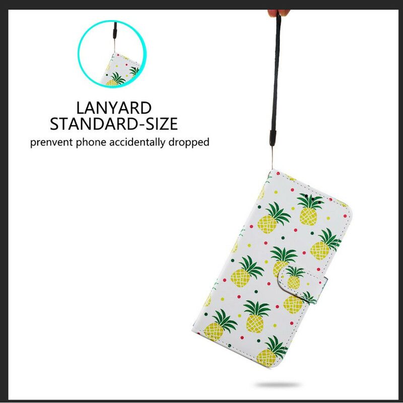 Folio Deksel Samsung Galaxy S21 Fe Flere Ananas