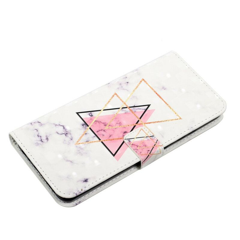 Folio Deksel Samsung Galaxy S21 Fe Glitter Triangle Beskyttelse Deksel