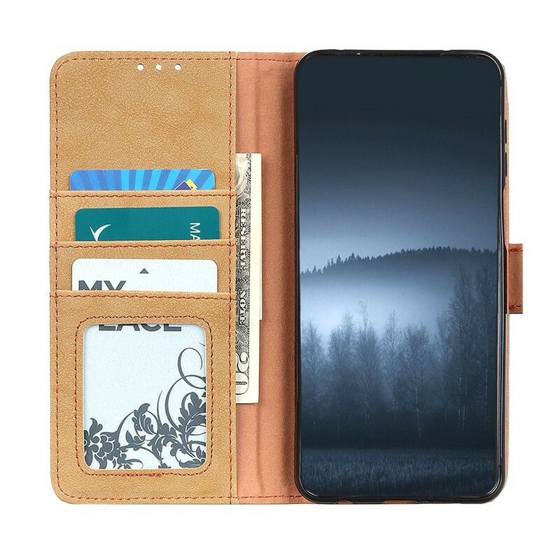 Folio Deksel Samsung Galaxy S21 Fe Khazneh Retro Split Leather