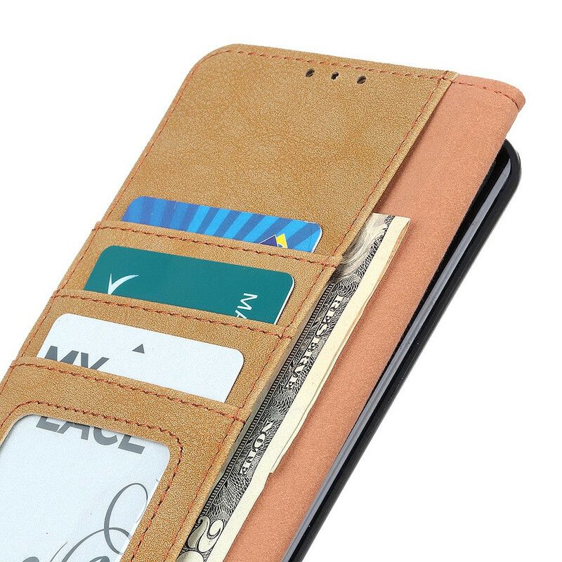 Folio Deksel Samsung Galaxy S21 Fe Khazneh Retro Split Leather