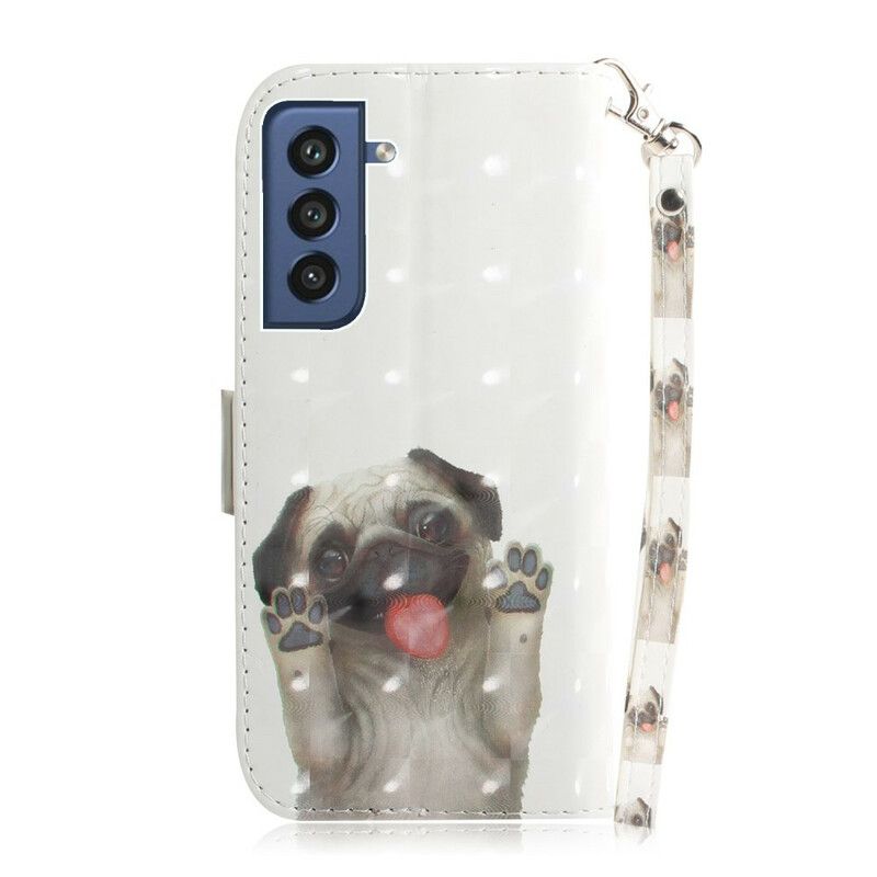 Folio Deksel Samsung Galaxy S21 Fe Love My Dog Thong Beskyttelse Deksel