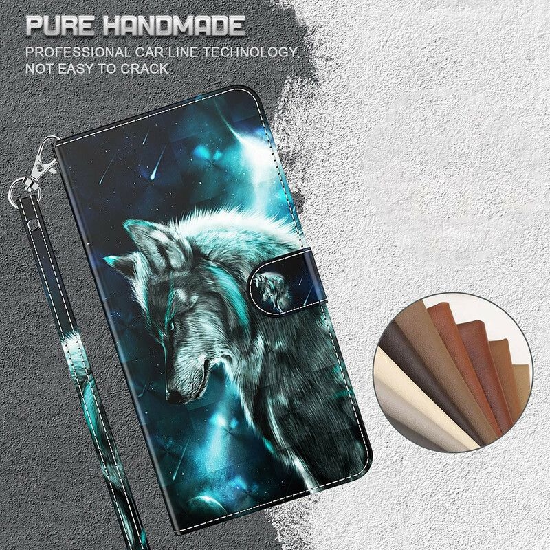 Folio Deksel Samsung Galaxy S21 Fe Majestic Wolf Beskyttelse Deksel