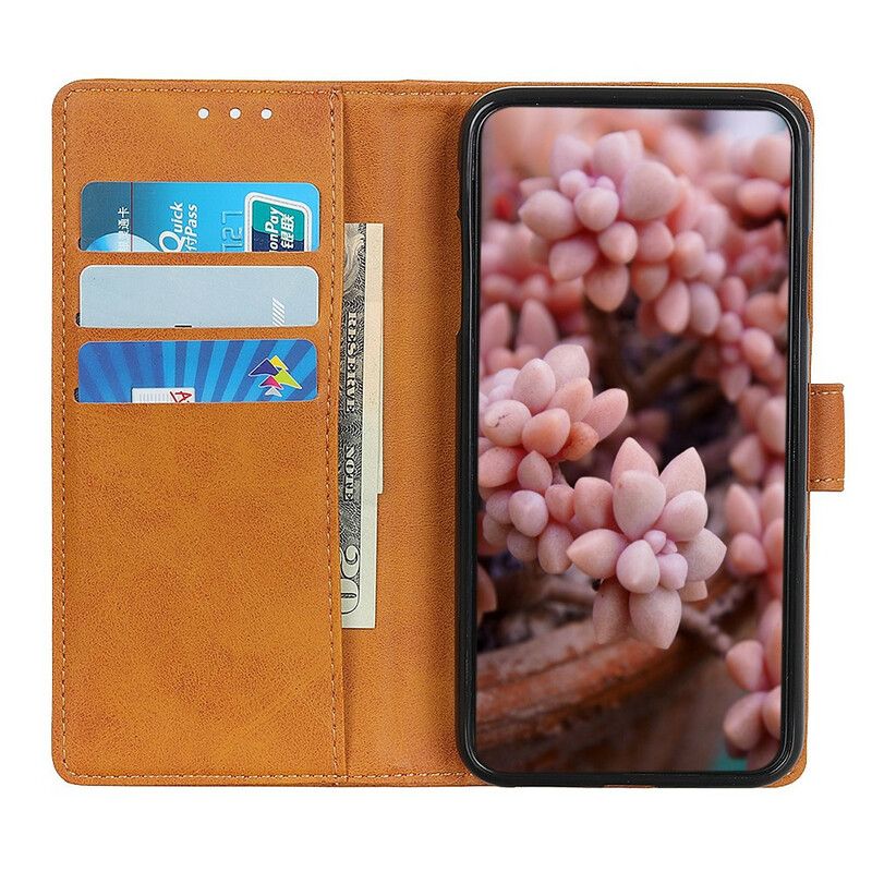 Folio Deksel Samsung Galaxy S21 Fe Retro Matt Skinneffekt