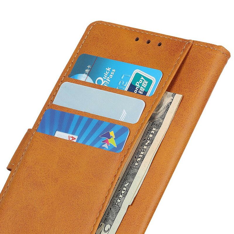 Folio Deksel Samsung Galaxy S21 Fe Retro Matt Skinneffekt