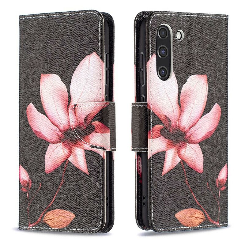 Folio Deksel Samsung Galaxy S21 Fe Rosa Blomst