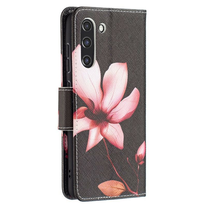 Folio Deksel Samsung Galaxy S21 Fe Rosa Blomst