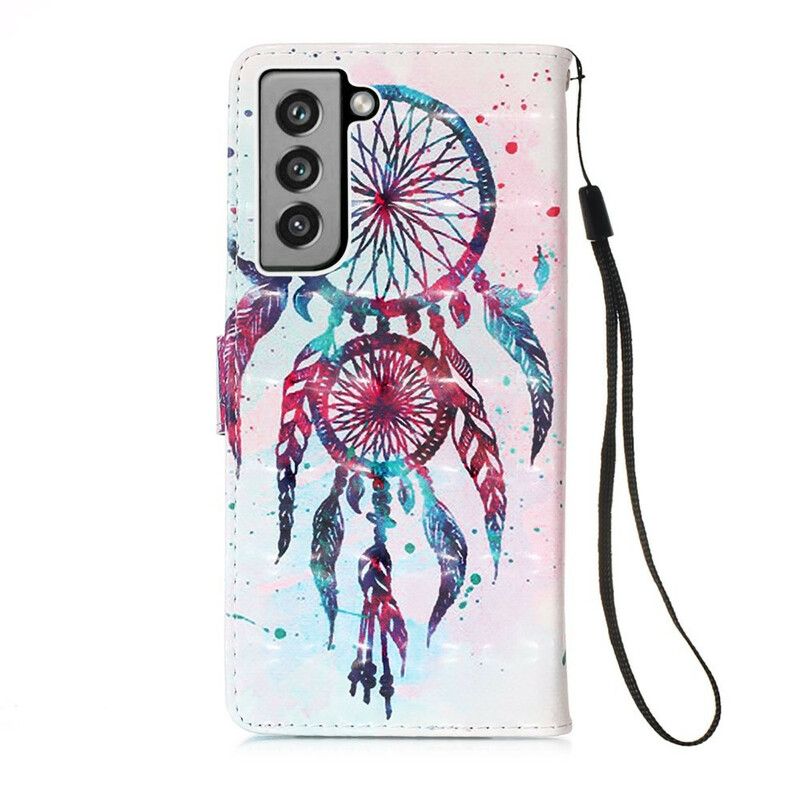 Folio Deksel Samsung Galaxy S21 Fe Watercolor Dream Catcher