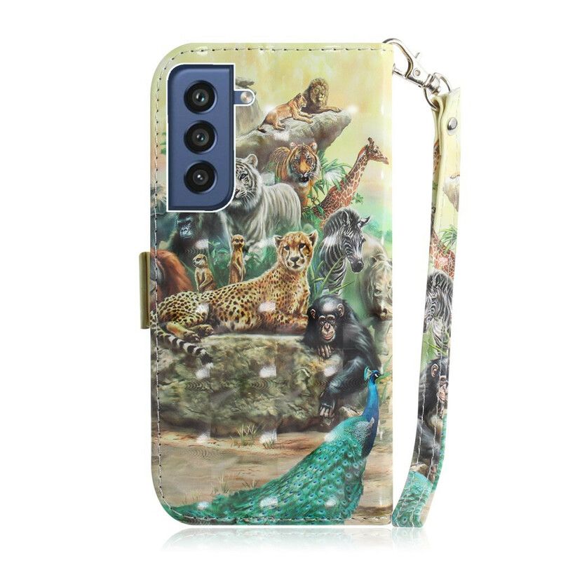 Folio Deksel Til Samsung Galaxy S21 Fe Animal Safari Thong