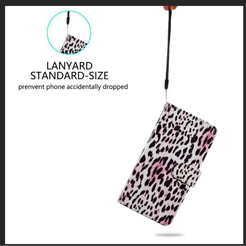 Folio Deksel Til Samsung Galaxy S21 Fe Leopard Print