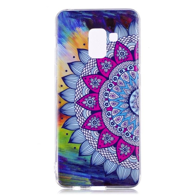 Deksel Samsung Galaxy A8 Fluorescerende Mandala Anti-fall