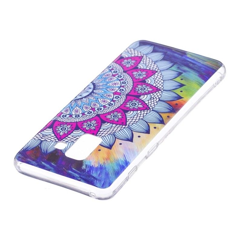 Deksel Samsung Galaxy A8 Fluorescerende Mandala Anti-fall