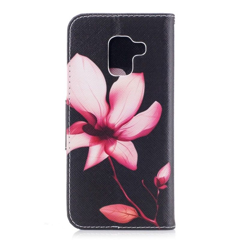 Folio Deksel for Samsung Galaxy A8 Rosa Blomst