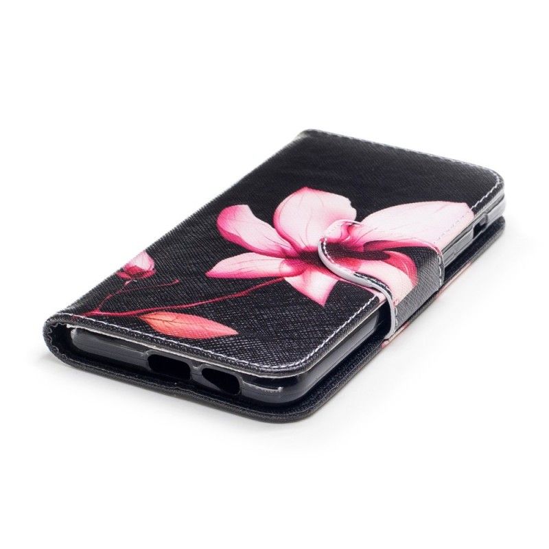 Folio Deksel for Samsung Galaxy A8 Rosa Blomst