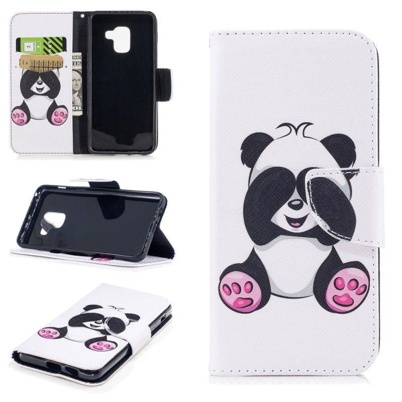 Folio Deksel Samsung Galaxy A8 Morsom Panda