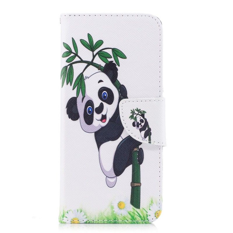 Folio Deksel Samsung Galaxy A8 Panda På Bambus Anti-fall