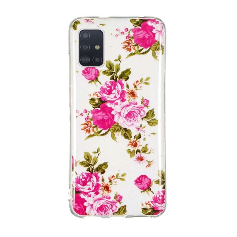 Deksel Samsung Galaxy A51 5G Fluorescerende Frihetsblomster