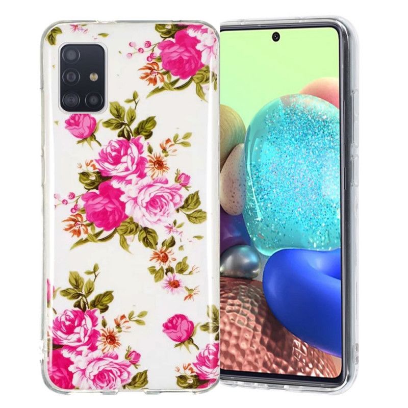 Deksel Samsung Galaxy A51 5G Fluorescerende Frihetsblomster