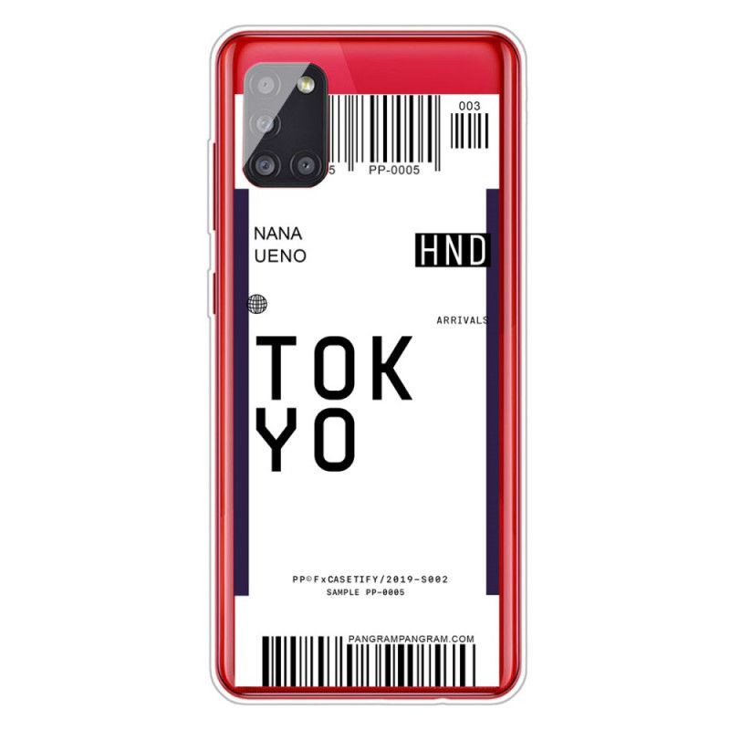 Deksel Samsung Galaxy A51 5G Mørkeblå Boarding Pass Tokyo Beskyttelse