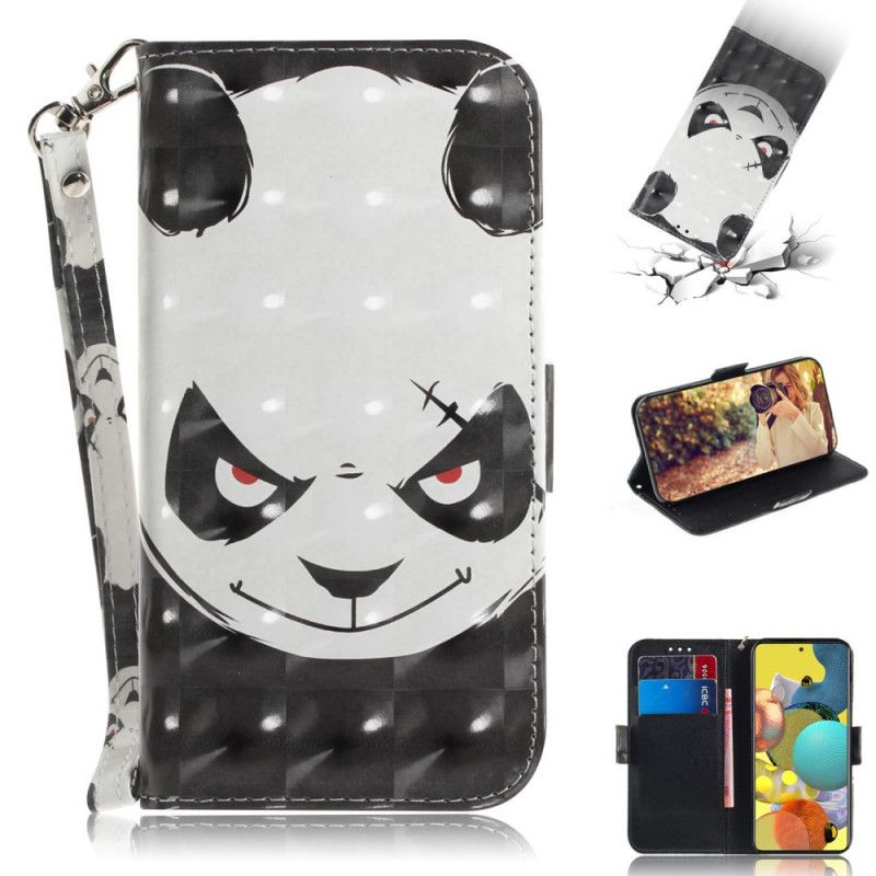 Folio Deksel for Samsung Galaxy A51 5G Sint Panda Med Tanga