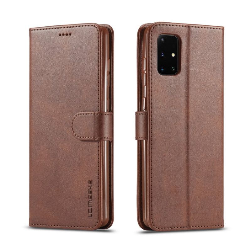 Folio Deksel for Samsung Galaxy A51 5G Svart Lc.Imeeke Skinneffekt