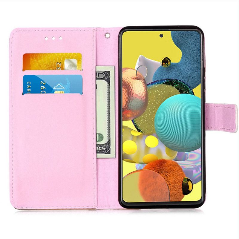 Folio Deksel Samsung Galaxy A51 5G Galakspanda Anti-fall