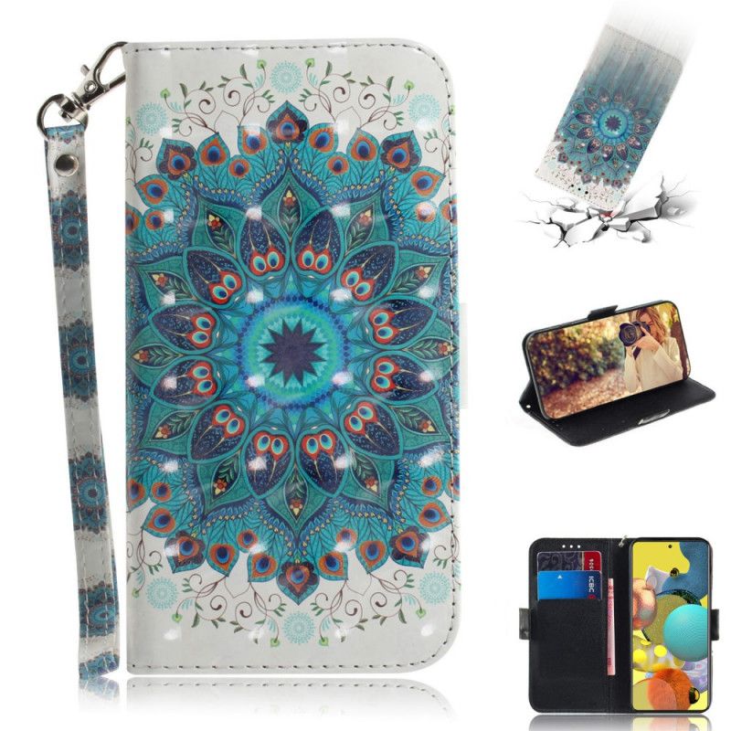 Folio Deksel Samsung Galaxy A51 5G Mesterlig Mandala Med Tanga