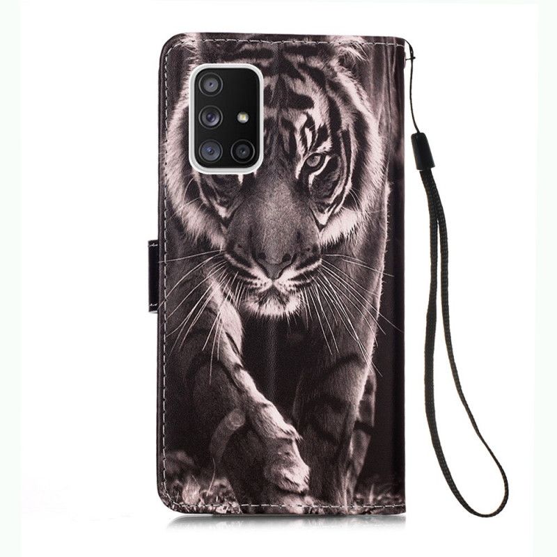 Folio Deksel Samsung Galaxy A51 5G Natt Tiger