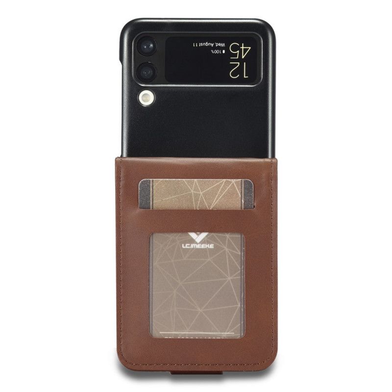 Case Etui Samsung Galaxy Z Flip 3 5g Mobildeksel Kortholder Og Lås Lc.imeeke