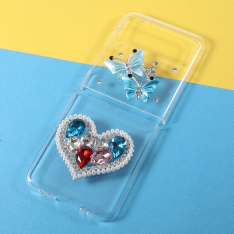 Deksel Samsung Galaxy Z Flip 3 5g Precious Stones Sommerfugler Beskyttelse Deksel