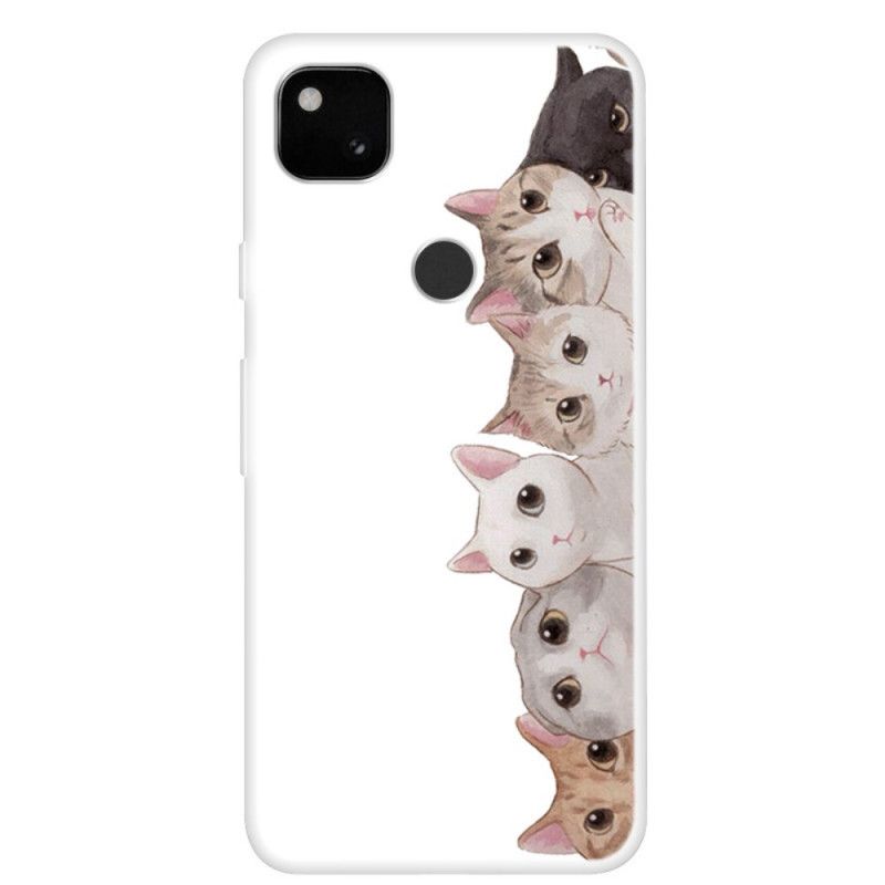 Deksel Google Pixel 4a Lyttende Katter