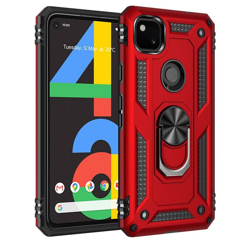 Deksel Google Pixel 4a Svart Premium Ring Beskyttelse